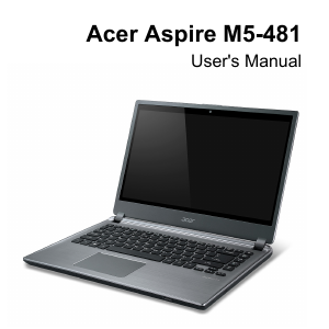 Käyttöohje Acer Aspire M5-481 Kannettava tietokone