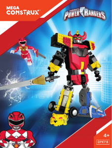 Manuál Mega Construx set DPK78 Power Rangers Mighty Morphin Megazord