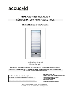 Handleiding Accucold ACR1718LH Koelkast