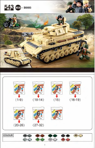 Manual Sluban set M38-B0693 Army Large German tank