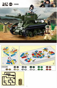 Handleiding Sluban set M38-B0686 Army Geallieerde Cavallerie Tank