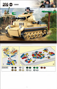 Bedienungsanleitung Sluban set M38-B0691 Army Kleiner deutscher Panzer