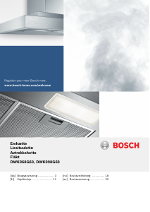 Bruksanvisning Bosch DWK098G60 Serie 8 Köksfläkt