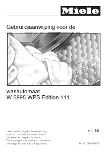 Handleiding Miele W 5895 WPS Edition 111 Wasmachine