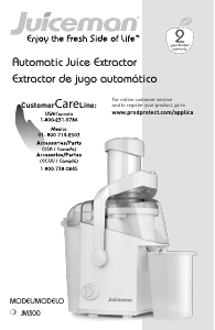 Manual Juiceman JM300 Juicer