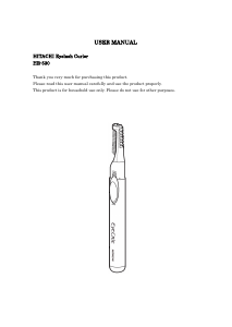 Manual Hitachi HR-530 Eyelash Curler