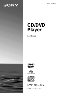 Käyttöohje Sony DVP-NS930V DVD-soitin