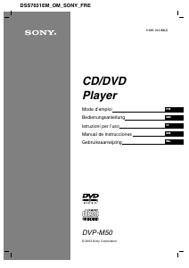 Manual de uso Sony DVP-M50 Reproductor DVD