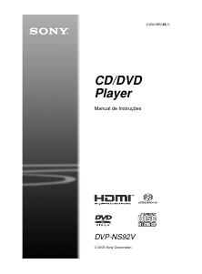 Manual Sony DVP-NS92V Leitor de DVD