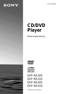 Bedienungsanleitung Sony DVP-NS405 DVD-player