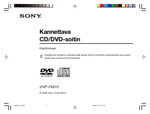 Käyttöohje Sony DVP-FX810 DVD-soitin
