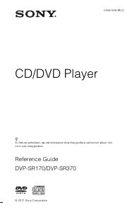 Manual Sony DVP-SR370 DVD Player