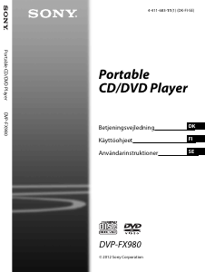 Bruksanvisning Sony DVP-FX980 DVD spelare