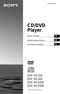 Bedienungsanleitung Sony DVP-NS585P DVD-player