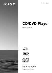 Mode d’emploi Sony DVP-NS700P Lecteur DVD