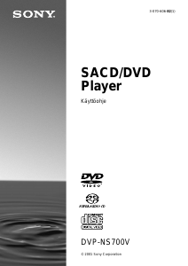 Käyttöohje Sony DVP-NS700V DVD-soitin