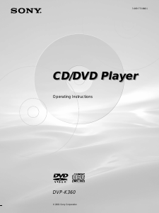 Manual Sony DVP-K360 DVD Player