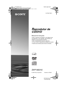 Manual Sony DVP-NS315 Leitor de DVD