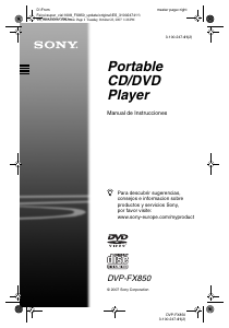 Manual de uso Sony DVP-FX850 Reproductor DVD