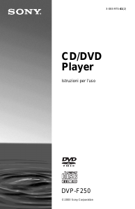 Manuale Sony DVP-F250 Lettore DVD