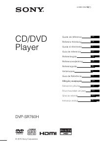 Manual de uso Sony DVP-SR760H Reproductor DVD