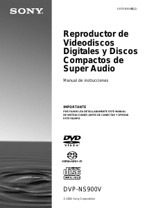 Manual de uso Sony DVP-NS900V Reproductor DVD