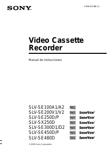 Manual de uso Sony SLV-SE300D2 Grabadora de vídeo