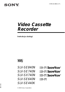 Instrukcja Sony SLV-SE640N Rejestrator wideo