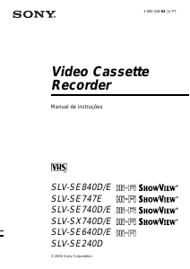 Manual Sony SLV-SE740D Gravador de vídeo