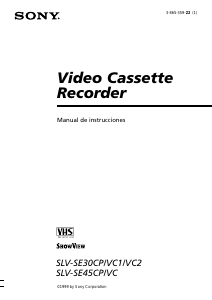 Manual de uso Sony SLV-SE45CP Grabadora de vídeo