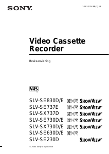 Bruksanvisning Sony SLV-SE830D Video inspelare