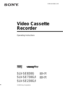 Manual Sony SLV-SE230G Video recorder