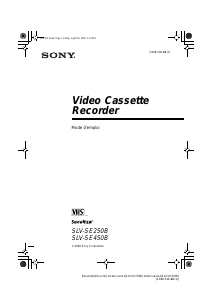 Mode d’emploi Sony SLV-SE450B Magnétoscope