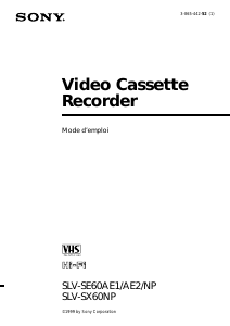 Mode d’emploi Sony SLV-SX60NP Magnétoscope