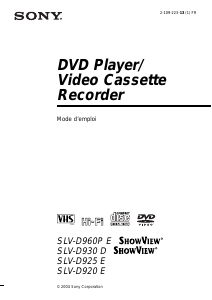 Mode d’emploi Sony SLV-D960PE Combi DVD-vidéo