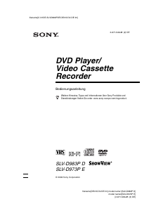 Bedienungsanleitung Sony SLV-D983PD DVD-video Kombination