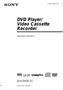 Handleiding Sony SLV-D930GI DVD-Video combinatie