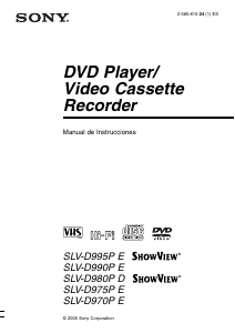 Manual de uso Sony SLV-D995PE Reproductor DVD-Vídeo