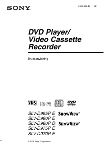 Bruksanvisning Sony SLV-D980PD DVD-Video Kombination