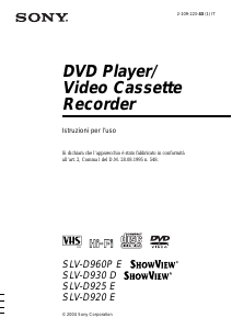 Manuale Sony SLV-D925E Combinazione DVD-Video