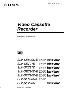 Manual Sony SLV-SX720D Video recorder