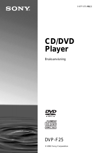 Bruksanvisning Sony DVP-F25 DVD spelare