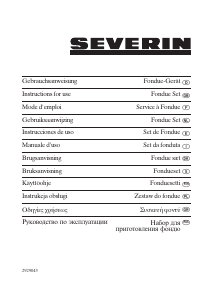 Käyttöohje Severin FO 2400 Fondyypata