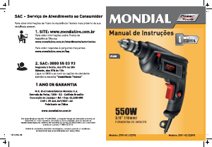 Manual Mondial FI-09 Berbequim de percussão