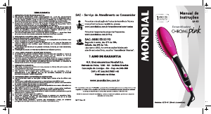 Manual Mondial EA-03 Chrome Pink Modelador de cabelo