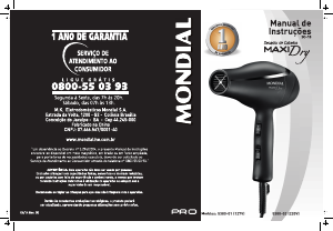 Manual Mondial SC-18 Maxi Dry Secador de cabelo