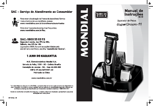 Manual Mondial BG-05 SuperGroom 11 Aparador de cabelo