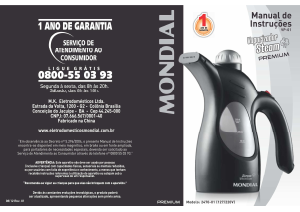 Manual Mondial VP-01 Premium Vaporizador de vestuário