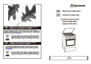 Návod Mastercook KGE-3477B DYN Sporák