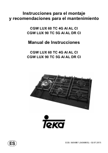 Manual de uso Teka CGW LUX 60 TC 4G AI AL CI Placa